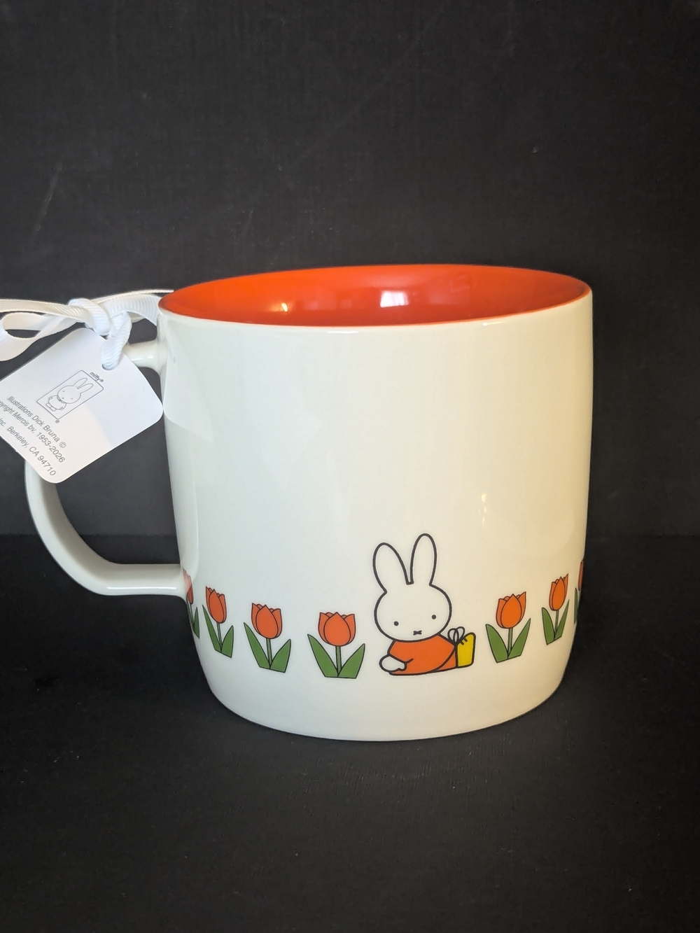 Magenta White & Orange Miffy Tulip Accent Mug